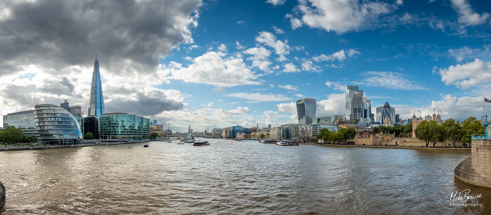 London skyline across the Thames River
