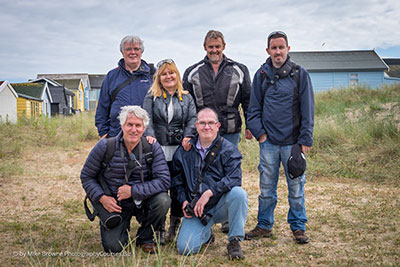 Group shot of five photographers with Mike Browne on his beginners workshop day