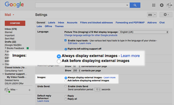 enable images